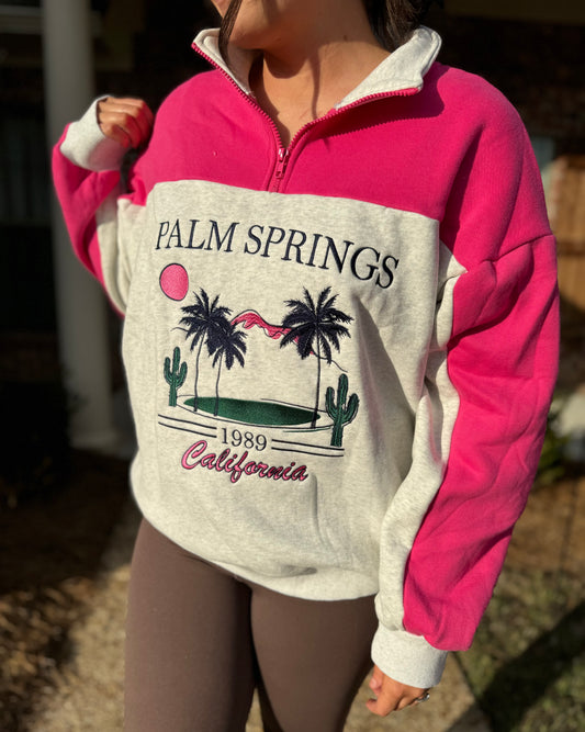 Palm Springs Embroidered 1/4 Zip